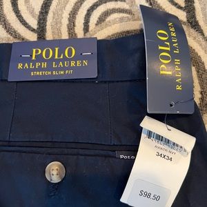 34x34 navy ralph lauren khakis dress pants.  Nwt. Smoke free home
